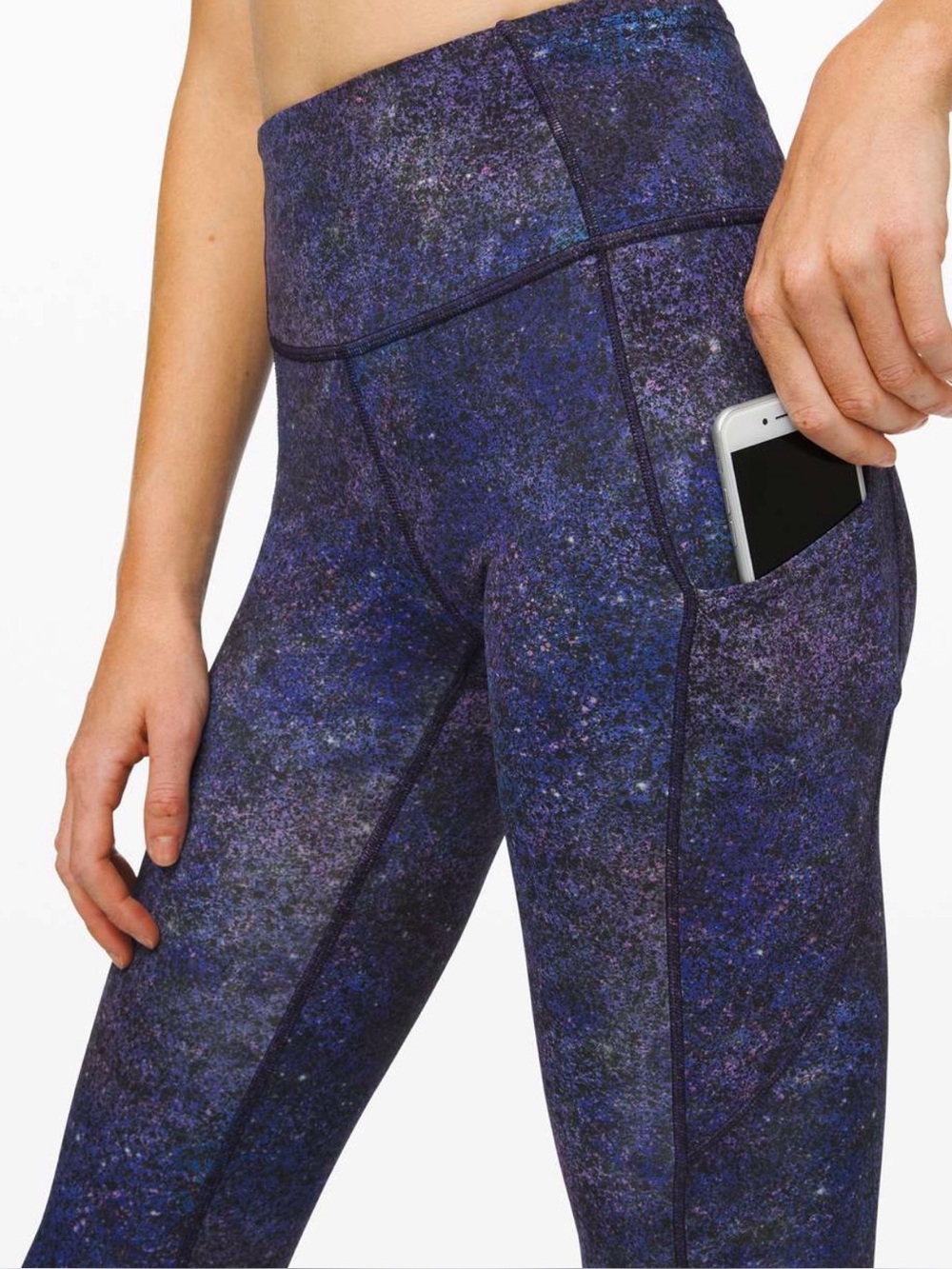 Lululemon Fast and Free Tight II 25” Nulux Polar Lights Blue Multi Size 10